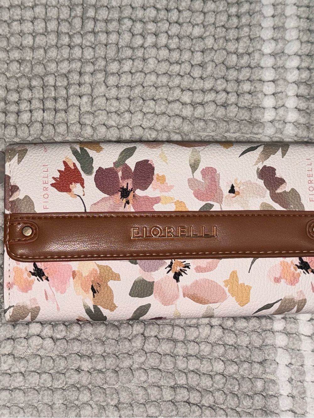 Fiorelli Floral Print Wallet in Pink and Brown